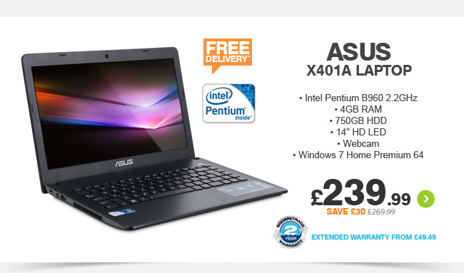 Asus X401A Laptop - £239.99