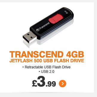 Transcend 4GB USB Flash Drive - £3.99