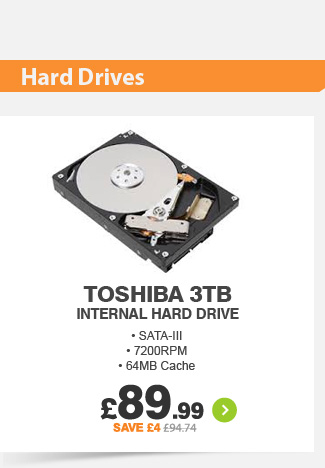 Toshiba 3TB Internal Hard Drive - £89.99