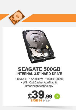 Seagate 500GB Internal Hard Drive - £39.99