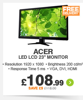 Acer LED LCD 23in Monitor - £108.99