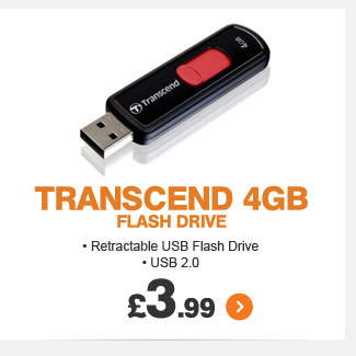 Transcend 4GB USB Flash Drive - £3.99