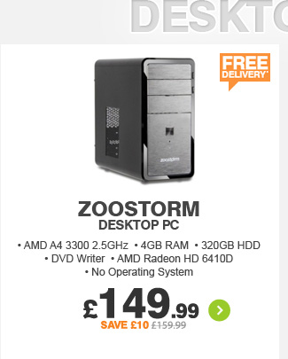 Zoostorm AMD Desktop PC - £149.99