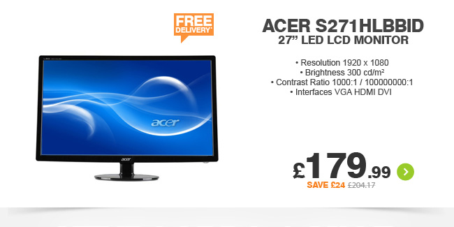Acer 27in LED LCD Monitor - £179.99