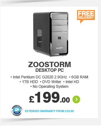 Zoostorm Intel DC Desktop PC - £199.99