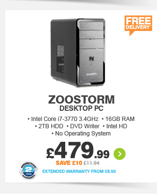 Zoostorm Intel i7 Desktop PC - £479.99
