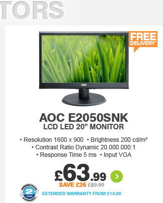 AOC LCD LED 20in Monitor - £63.99