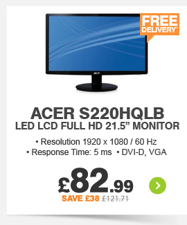 ACER Full HD 21.5in Monitor - £82.99