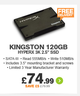 Kingston 120GB HyperX 3K SSD  - £74.99