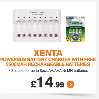 Xenta Battery Charger + Batteries - £14.99