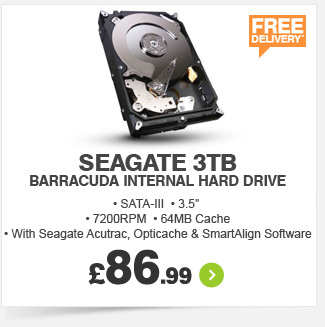 Seagate 3TB Internal Hard Drive - £86.99