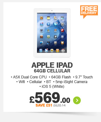 Apple iPad 64GB Cellular - £569.00