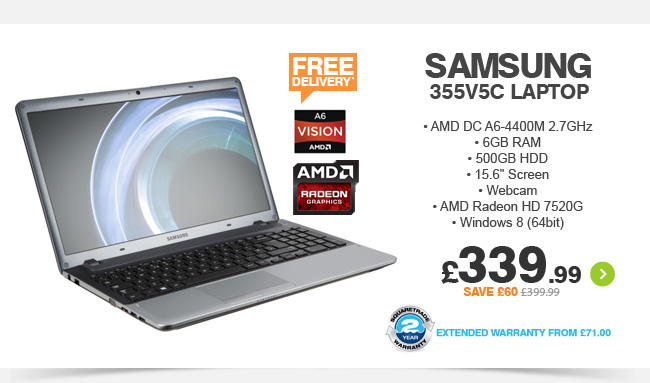 Samsung 355V5C Laptop - £339.99