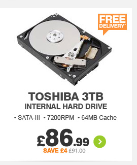 Toshiba 3TB Internal Hard Drive - £86.99