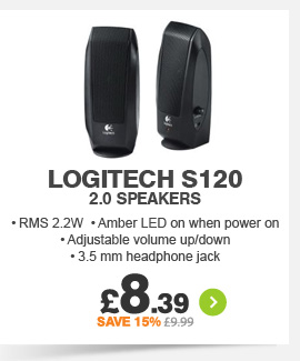 Logitech S120 2.0 Speakers - £8.99