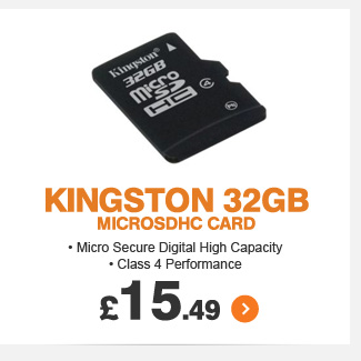 Kingston 32GB MicroSDHC Card - £15.99