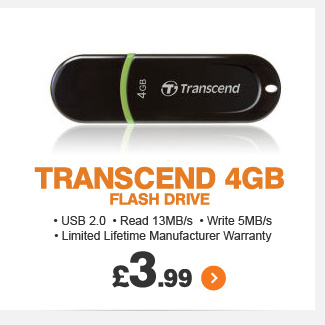 Transcend 4GB Flash Drive - £3.99