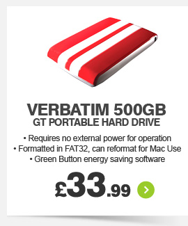 Verbatim 500GB GT Portable HDD - £33.99