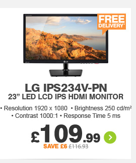 LG 23in LED LCD IPS Monitor  - £109.99