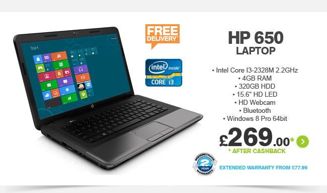 HP 650 Laptop - £269.99