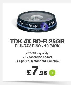 TDK 4x BD-R 25gb Blu-Ray Disc 10pk - £7.99