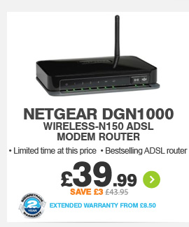 Wireless-N150 ADSL Modem Router - £39.99
