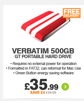 Verbatim 500GB Portable HDD - £35.99