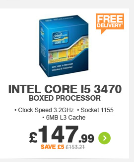 Intel Core i5 3470 Processor - £147.99