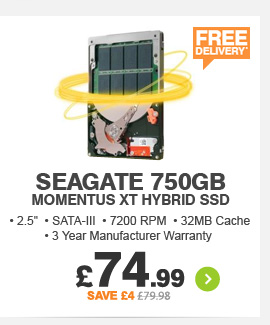 Seagate 750GB SSHD Hybrid Drive - £74.99