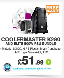 Coolermaster K280 + 500w PSU - £51.99