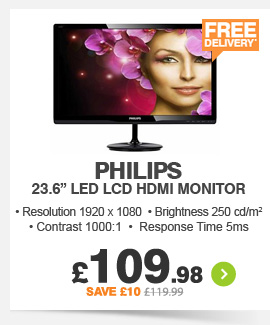 Philips LED 23.6in Monitor - £109.99