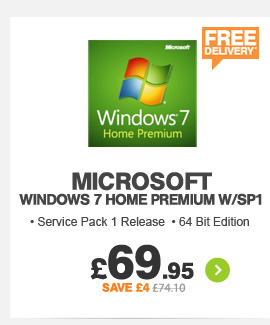 MS Windows 7 Home Premium w/SP1 - £69.99