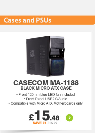 Casecom MA-1188 Black Micro ATX Case - £15.99