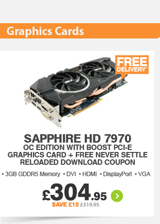 Sapphire HD 7970 OC PCI-E Graphics Card - £81.99