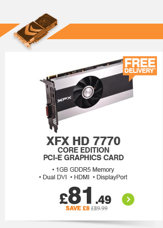 XFX HD 7770 Core PCI-E Graphics Card - £81.99