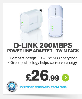 2x D-Link 200Mbps Powerline Adapter - £26.99