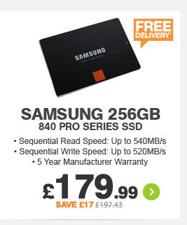 Samsung 256GB 840 Pro Series SSD  - £179.99