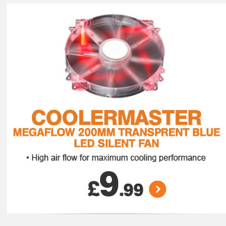 Coolermaster MegaFlow 200mm LED Fan - £9.99