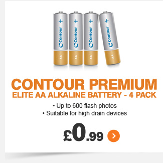 Contour AA Alkaline Battery 4 Pack - £0.99