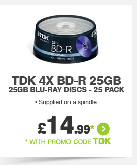 TDK 4x BD-R Blu-Ray Discs 25pk - £14.99*