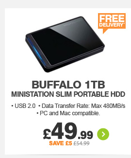 Buffalo 1TB Portable HDD - £49.99