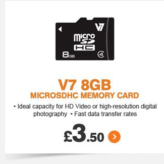 V7 8GB Class 4 MicroSDHC Memory Card - £3.99