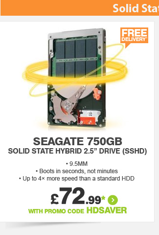 Seagate 750GB Solid State Hybrid Drive - £72.99*