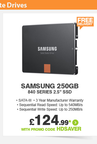 Samsung 250GB 840 Series SSD - £124.99*