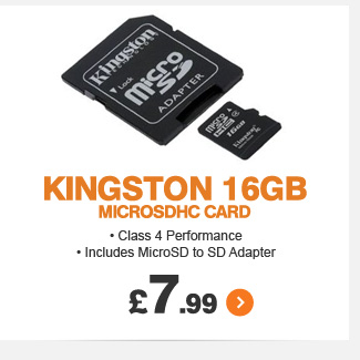 Kingston 16GB Class 4 MicroSDHC Card - £7.99