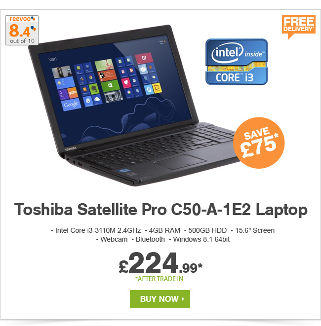 Toshiba Satellite Pro C50-A-1E2 Laptop - £224.99*