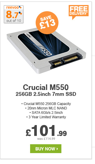 Crucial 256GB SATAIII SSD - £101.99