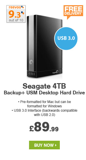 4TB Seagate Backup+ USM Desktop Drive