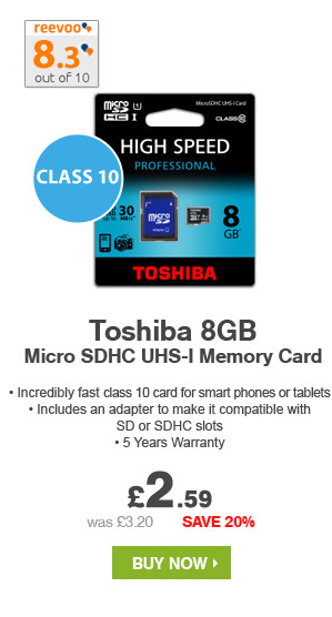 8GB Toshiba Micro SDHC UHS-I Memory Card