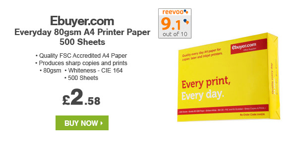 Ebuyer.com Everyday 80gsm A4 Printer Paper